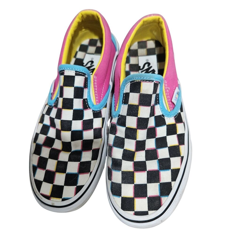 Vans Slip-On Checkerboard Sneakers Women’s 5.5 Men’s 4 Multicolor Skate Shoes